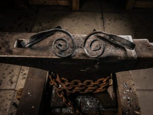 rustic blacksmith made curtain holder